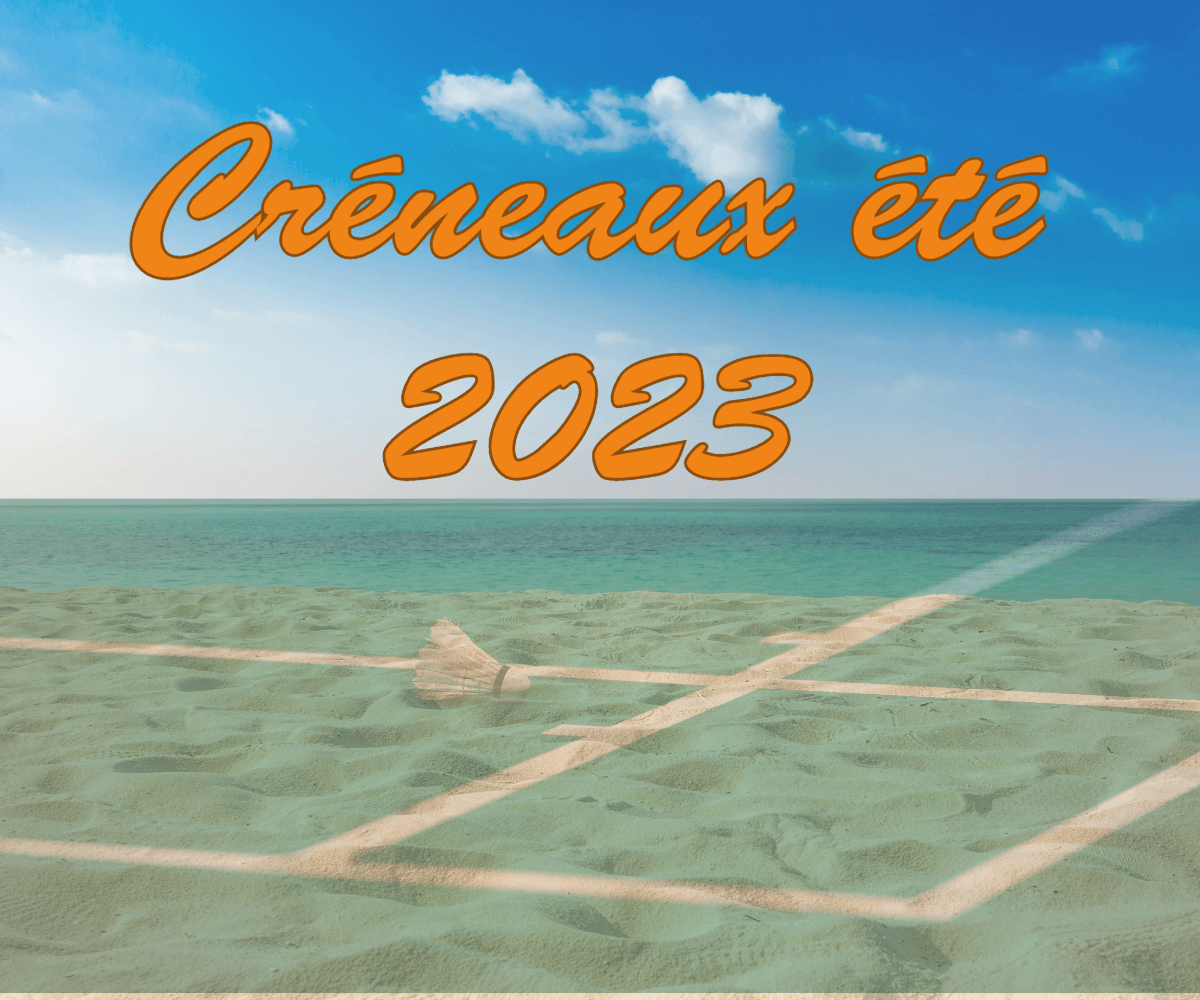 Créneaux été - 2023 